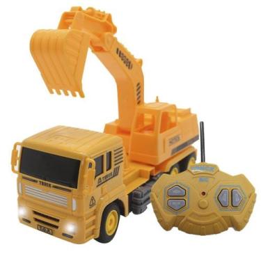Imagem de Carrinho Controle Remoto Escavadeira Truck Construção - Gici Imports