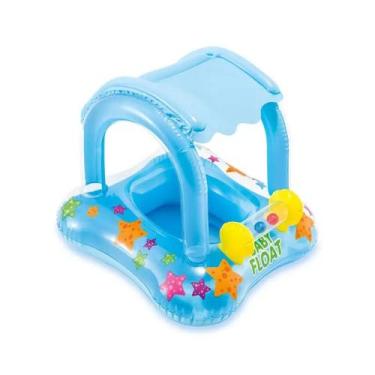 Imagem de Boia Inflável 3D AZUL Com Cobertura e Interativos - Queen Shop