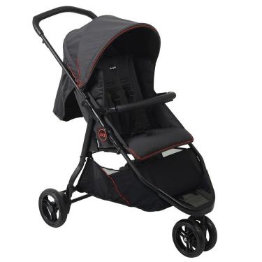 Imagem de Carrinho de Bebê CR3 Gray Red Passeio 0 a 15kg Dobrável com Amortecedor Cinza Escuro e Vermelho Burigotto