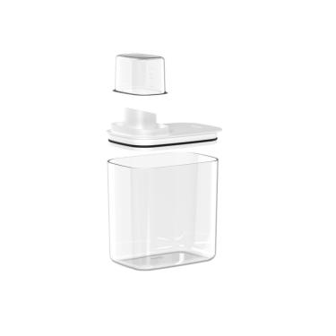 Imagem de Dispenser de Sabão Flow 1,5L para Produtos de Limpeza Transparente Branco Ou