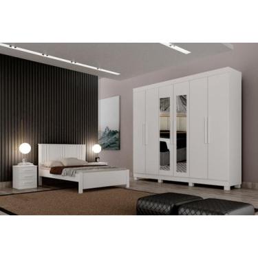 Imagem de Dormitorio Casal Espelho 4 Pçs Completo Aspen - Arbo Design