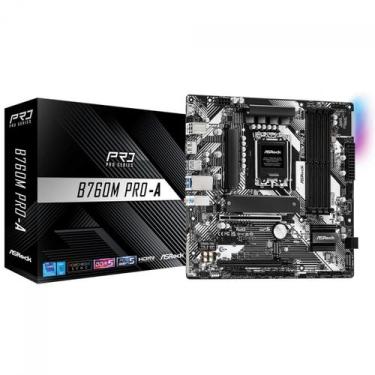 Imagem de Placa Mãe ASRock B760M Pro-A, Chipset B760, Intel LGA 1700, mATX, DDR5