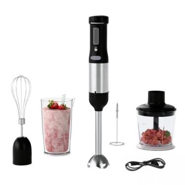 Imagem de Mixer de mão sem fio Whuto 5 em 1 com copo de 700 ml