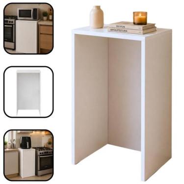 Imagem de Capa Para Botijão Nicho Decorativo Balcão 87x45x45cm Branco - Instaloj