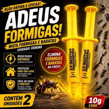 Imagem de Mata Formiga Gel maxxy inseticida 10g Elimina Ninho Leve 2 unidades