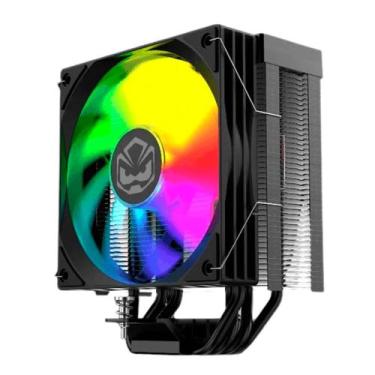 Imagem de Cooler Para Processador PCYES Duley Black Vulcan ARGB Com Display TDP 