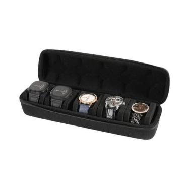 Imagem de Estojo Organizador De Relógios Masculinos Para Viagem, Suporte Portáti