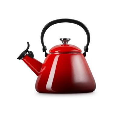 Imagem de CHALEIRA KONE LE CREUSET 1,6L COM APITO E PUXADOR INOX EM AÇO ESMALTADO VERMELHO 40101010600900