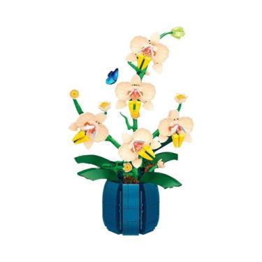 Imagem de Bouquet De Flores De Orquídea, Modelo De Planta Bonsai Em Blocos, Brin