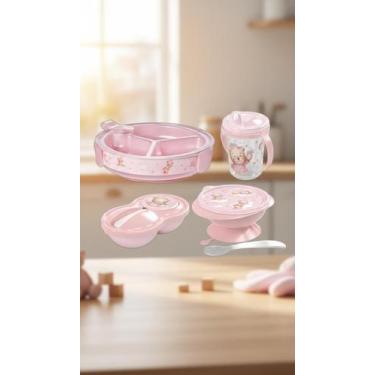 Imagem de Kit Alimentação Bebê 4 Peças Térmico Com Ventosa - Congratulations Sto