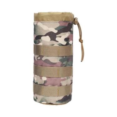 Imagem de Bolsa Tática Camuflada Molle Para Garrafa De Água Para Caça, Camping E