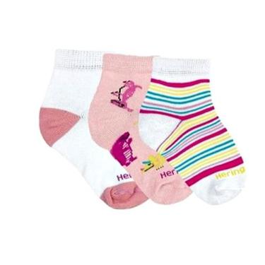 Imagem de Kit Com 3 Pares De Meias Para Bebê - HRG, Rosa, G- 10 A 15 MESES