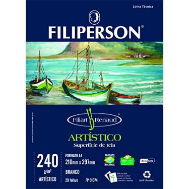 Imagem de Bloco Filiart Renaud Artístico A4 20 Folhas, Branco, 240G, Filiperson Papeis