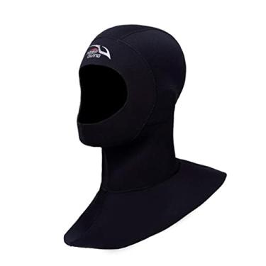 Imagem de Milageto 3mm Balaclava Neoprene Wetsuit Surf Chapéu Balaclava Térmico Balaclava água Balaclava Natação Chapéu, L preto