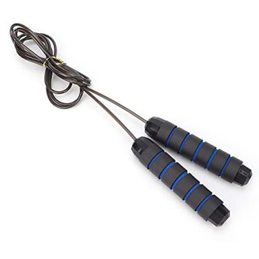 Imagem de Corda de salto, corda de pular fitness, corda de pular rápida velocidade 2,8 m/9,2 pés - corda de pular livre com fio de aço para exercícios aeróbicos para mulheres e homens