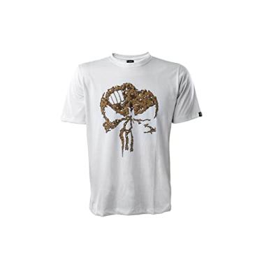 Imagem de Camiseta Militar Arrest Skull Punisher - Branca Cor:Branco;Tamanho:GG