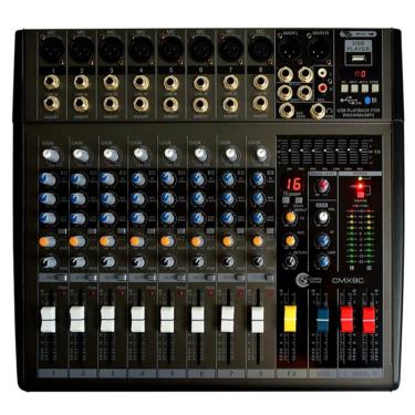 Imagem de Mesa de som mixer custom sound 8 canais USB bluetooth cmx 8C cinza