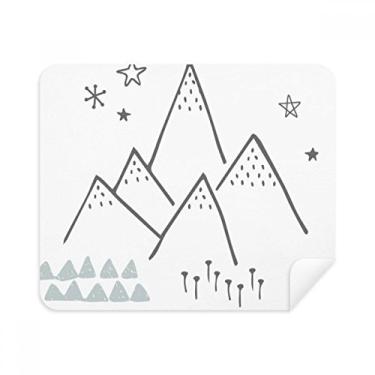 Imagem de Pano de limpeza com estampa de estrela de grama de montanha limpador de tela 2 peças tecido de camurça