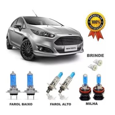 Imagem de Kit Completo Lampada Super Branca New Fiesta 2016