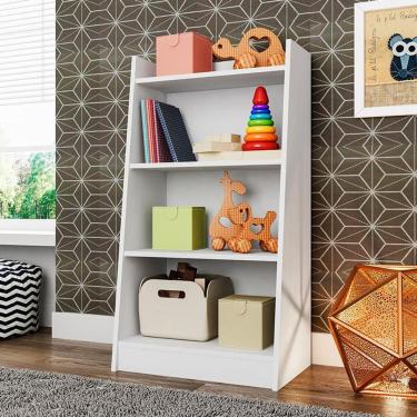 Imagem de Estante Multiuso Com 4 Prateleiras Montessori - Branco