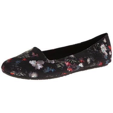Imagem de Volcom Sapatilha feminina Game On Ballet, Estampa floral preta, 34