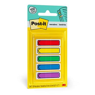 Imagem de Post-it, 3M, Marcador de Página Adesivo, Flags Setas, Cores Sortidas, 11,9mm x 43,2mm, 100 folhas