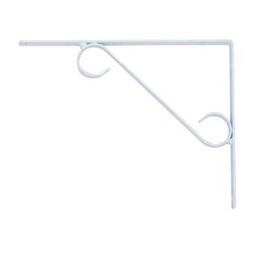 Imagem de Cantoneira Branca Suporte De Parede Prateleira Em S 30X25Cm