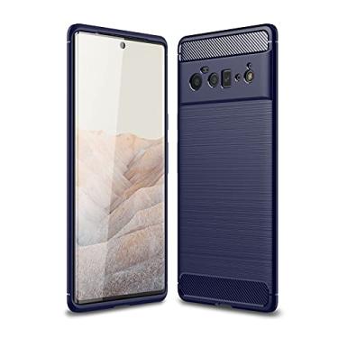 Imagem de For Google Pixel 6 Pro Brushed Texture Carbon Fiber TPU Case