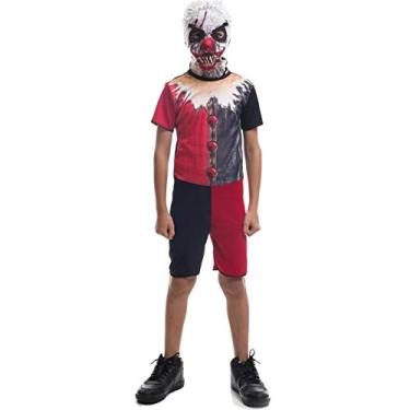 Imagem de Fantasia De Halloween Infantil Masculina Palhaço IT A Coisa Com Máscara G 9-10