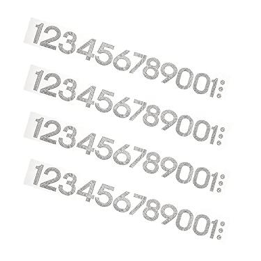 Imagem de 40 Unidades Adesivos Digitais Remendos De Número De Lantejoulas Ferro Em Números 12 Remendos De Número Remendos De Número De Cristal Adesivos De Pérola Chapéu Strass Vestuário