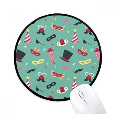 Imagem de DIYthinker Bowknot Brazil Carnaval Element Mouse Pad Desktop Office Tapete Redondo para Computador
