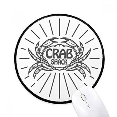 Imagem de DIYthinker Tapete de mouse radial de esboço de caranguejo para escritório tapete redondo para computador