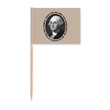 Imagem de Washington Quotes Avatar Country Palito de Dente Bandeira Marcador Topper Decoração de Festa
