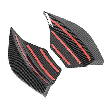 Imagem de Asa de Divisor de Pára-choques Traseiro, 2 Peças Divisor de Pára-choques Traseiro Esquerdo Direito de Substituição Aerodinâmica para Classe A W176 2012 2018 (Estilo de fibra de carbono)