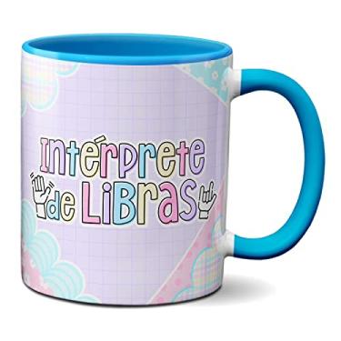 Imagem de Caneca Intérprete De Libras Linguagem De Sinais Presente (Azul)