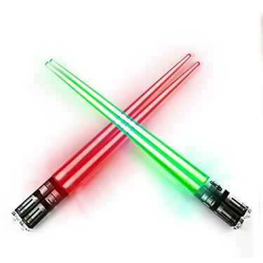 Imagem de LightSaber Chopsticks Light Up Saber LED, Red & Green, 2 Pair, 1