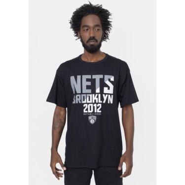 Imagem de Camiseta Nba Plus Size Spotlight Brooklyn Nets Preta