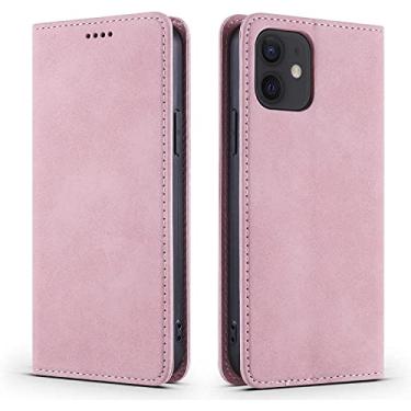 Imagem de COOVS Capa carteira para iPhone 13/13 Pro/13 Pro Max, capa flip de couro PU protetora magnética com suporte de cartão e função de suporte TPU à prova de choque capa fólio (Cor: Rosa, Tamanho: 13 6,1 polegadas)