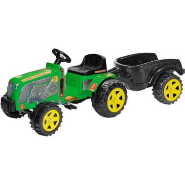 Imagem de Mini Trator Pedal Infantil Biemme Fazendeiro Eco com Caçamba - Verde