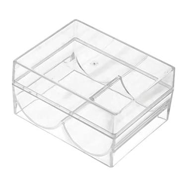 Imagem de UGPLM Bandeja de fichas transparente com capacidade para 40 fichas, multiuso, portátil, leve, porta-chips, organizador de estojo para jogos de festa,