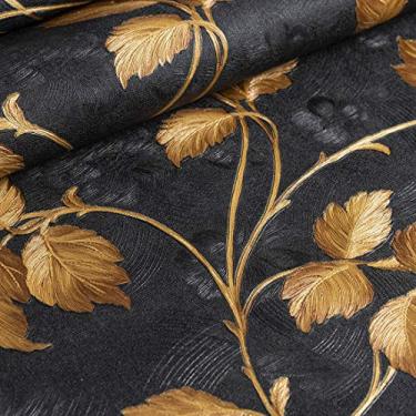 Imagem de Papel De Parede Importado Vinílico Lavável Alto Relevo Texturizado (992206 - Floral Black)