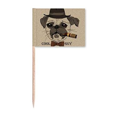 Imagem de Estilo britânico suave fumê para cães e cigarro, bandeiras para decoração de festa