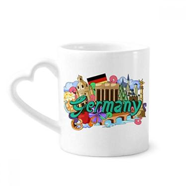 Imagem de New Swan Stone Castle Beer Germany Graffiti Caneca de café cerâmica copo de coração de vidro