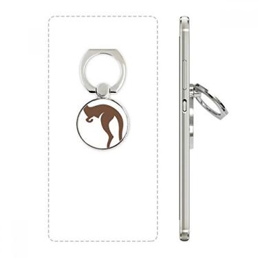 Imagem de Suporte de anel de telefone com contorno marrom canguru sabor Austrália