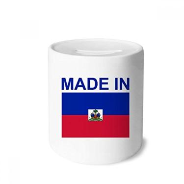 Imagem de DIYthinker Caixa de moedas feita no Haiti Country Love Money Box de cerâmica para presente de cofrinho