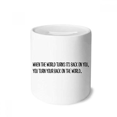 Imagem de DIYthinker Transforme suas costas para o mundo caixa de dinheiro caixa de cerâmica porta-moedas presente de cofrinho