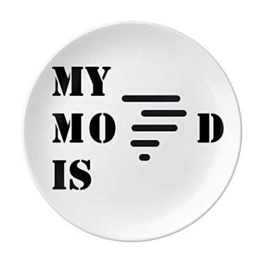 Imagem de Bad Mood Prato decorativo de porcelana Salver Prato de jantar