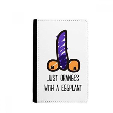Imagem de Just Oranges with Eggplant Desenho Engraçado Passaporte Notecase Burse Carteira Carteira Porta-cartões