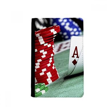 Imagem de Capa carteira para cartões com fichas de foto para jogos de pôquer espalhado para passaporte Notecase Burse