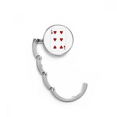 Imagem de Gancho de mesa com 6 cartas de baralho com gancho decorativo e fecho dobrável